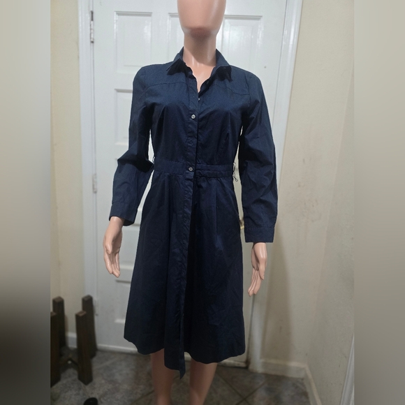 J. Crew Dresses & Skirts - J. Crew Navy Long-Sleeve Shirt Dress